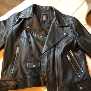 Zara leather biker jacket - great shape - only worn once